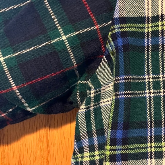 GAP Navy and Green Plaid Shirt - Picture 4 of 9